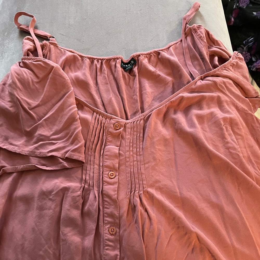 Torrid cold shoulder blouse